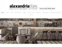 Tablet Screenshot of alexandriatiles.com.au